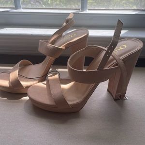 New Tan Suede Heels